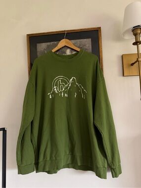 Hidden NY Mountain Crewneck Lime sz XL
